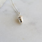 Acorn Pendant Necklace Sterling Silver