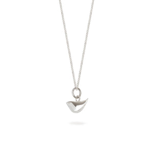 Tiny Bird Charm Necklace Sterling Silver