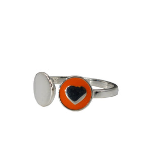Orange Heart Ring 