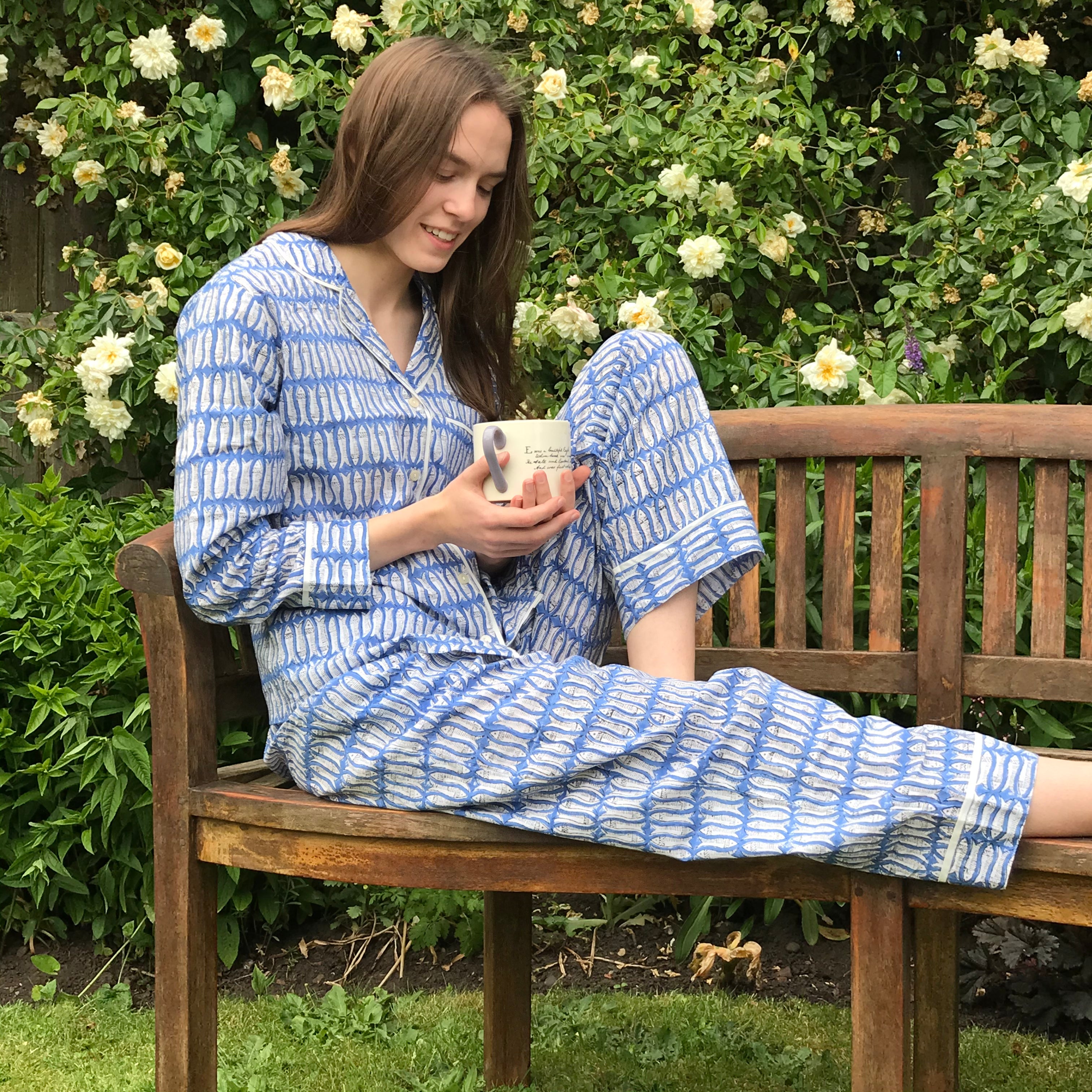 blue fish pyjama