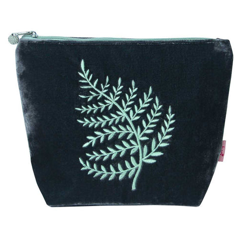 dark grey bag with fern and zip 